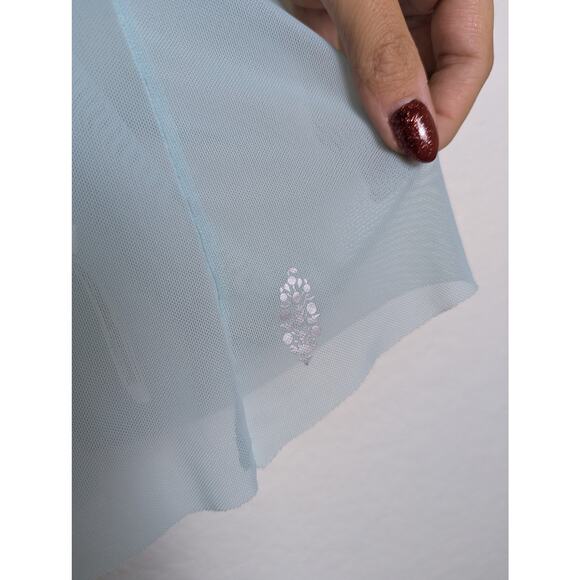 Free People FP Movement Blue Mesh Racerback Crop Workout Tank Top Women Size L - Picture 6 of 10